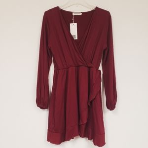 Long Sleeve V-Neck Party Dress or Tunic Top